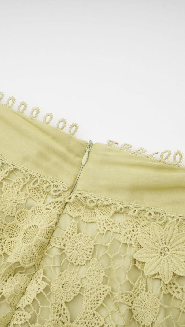 HÉLÈNE FLORAL EMBROIDERED SHIRT & SKIRT MATCHING SET