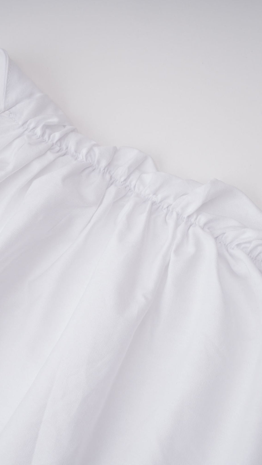 tiffany White off-shoulder Ruched Blouse & Skirt Set