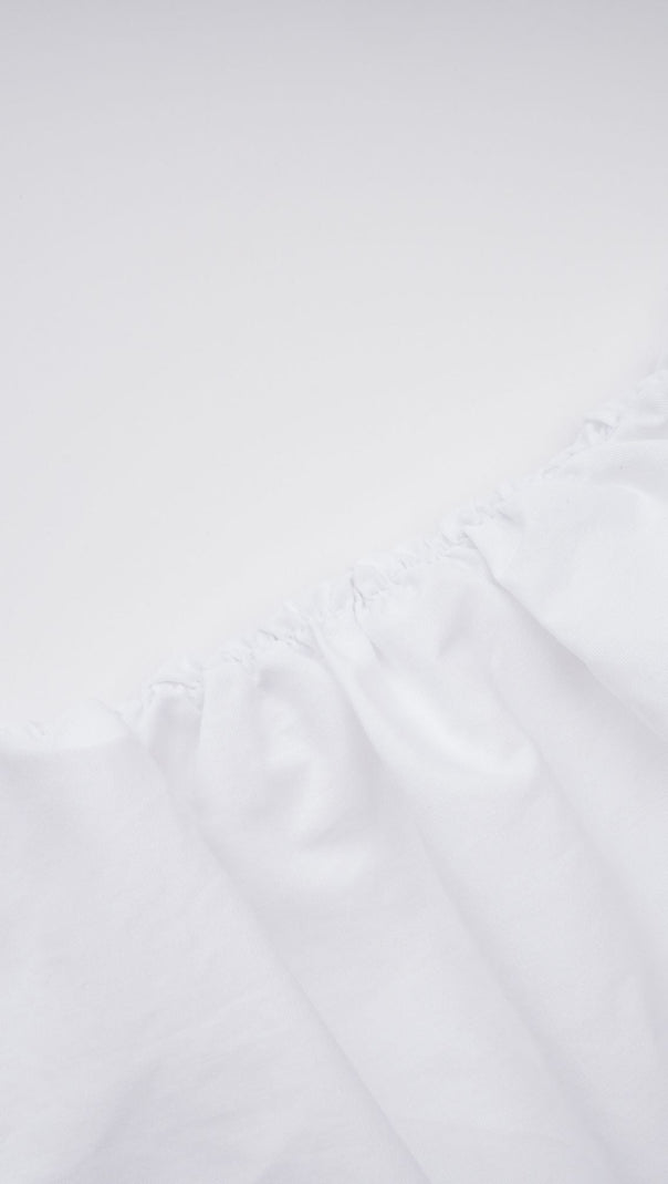 tiffany White off-shoulder Ruched Blouse & Skirt Set