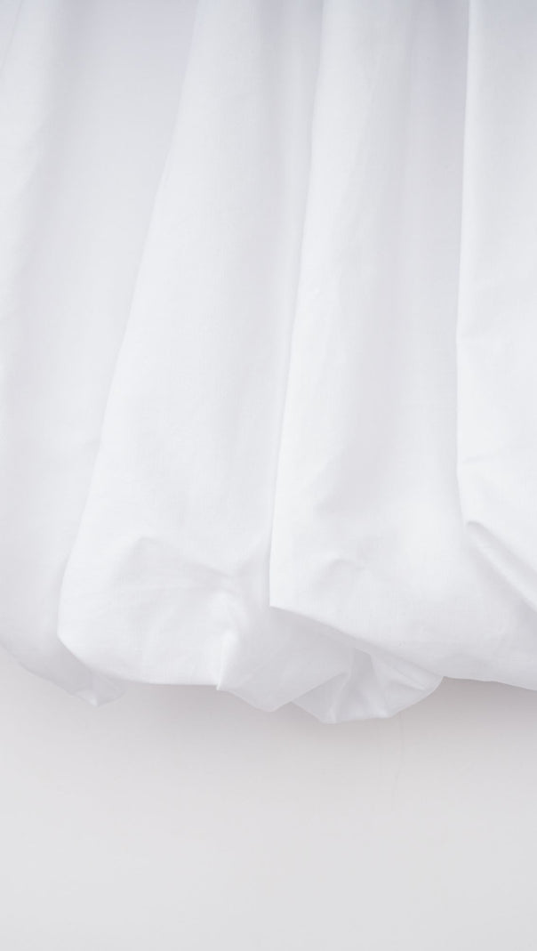 tiffany White off-shoulder Ruched Blouse & Skirt Set