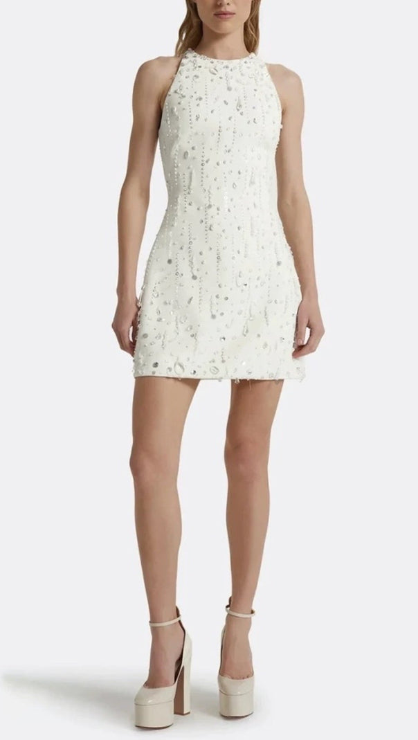 AIIZIE DALLAN BEADED EMBELLISHED MINI DRESS - product image
