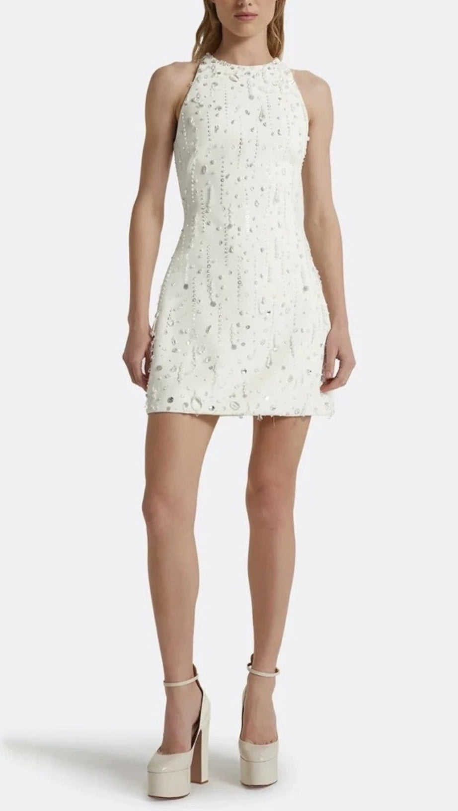 DALLAN BEADED EMBELLISHED MINI DRESS