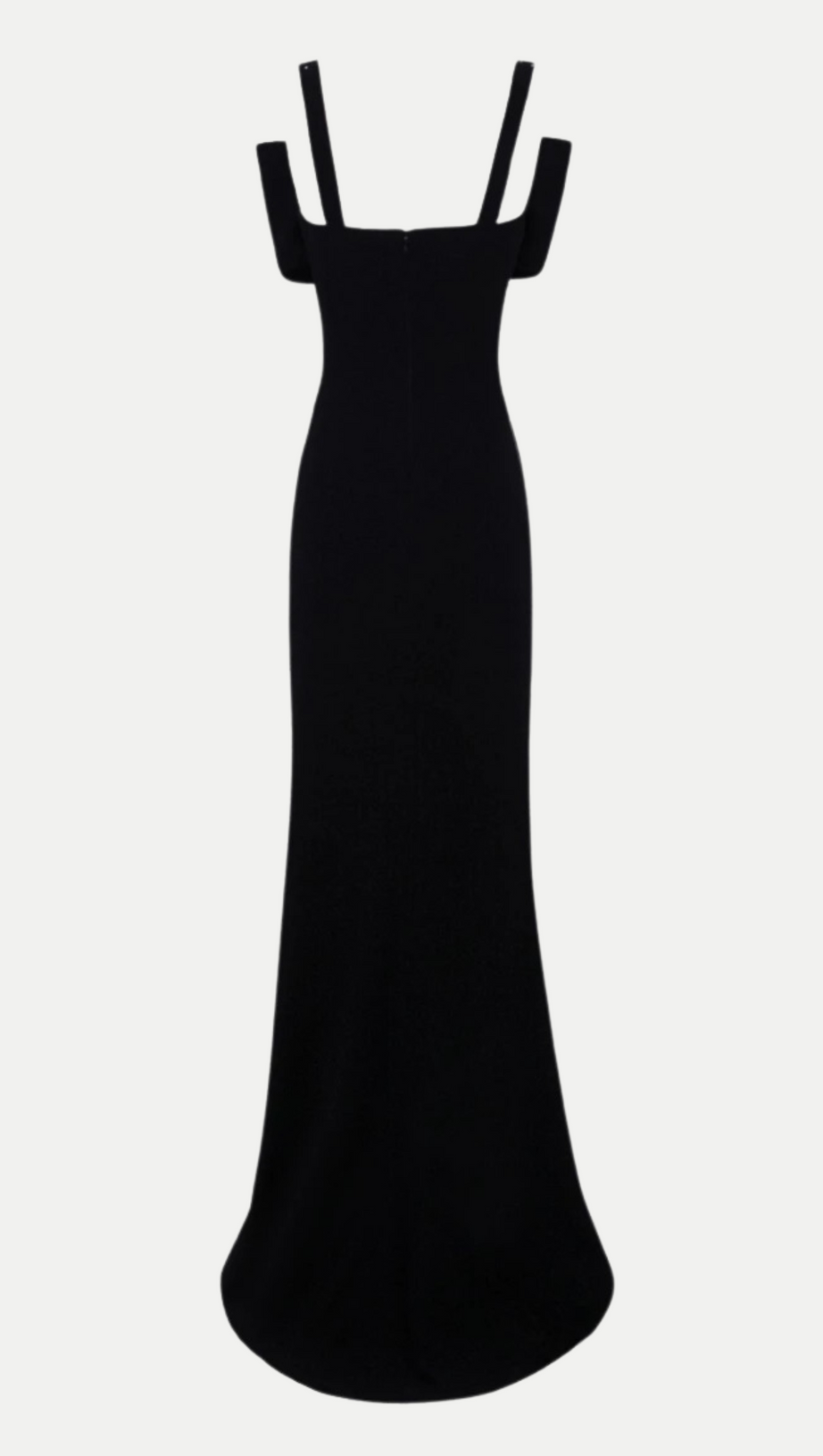 DANCIS SEE-THROUGH CORSET MAXI DRESS - BLACK