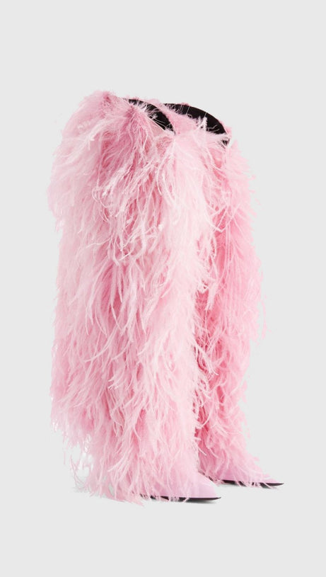 Kniehohe Stiefel Danica Feather - Rosa