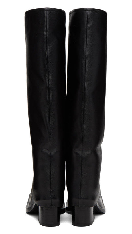 STIVALI CON TACCO GROSSO E METALLIZZATI DANIKA - NERI