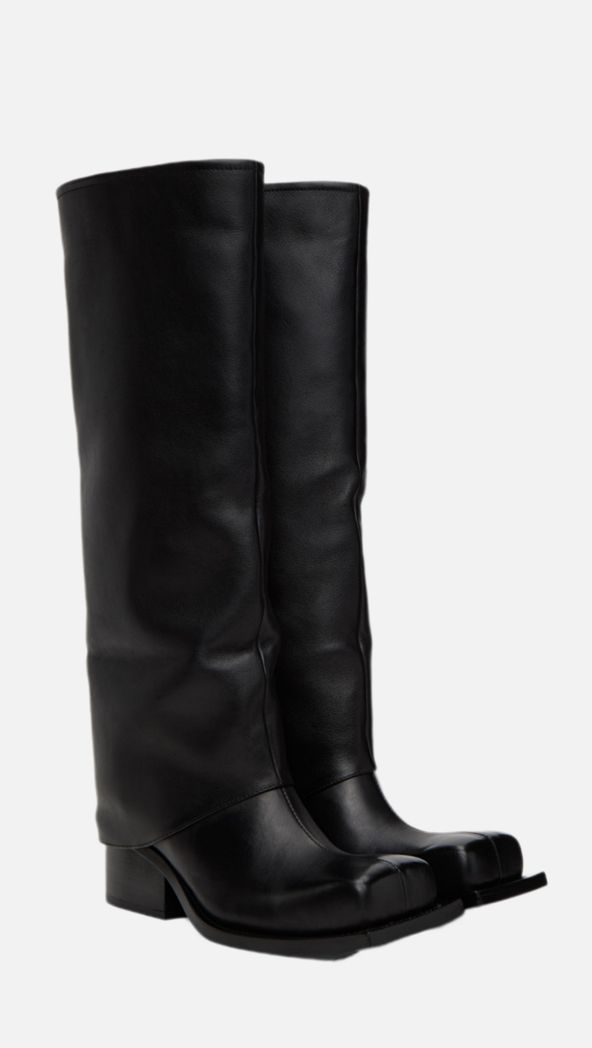 AIIZIE DANIKA CHUNKY HEEL METALLIC TROUSER BOOTS - BLACK - product image