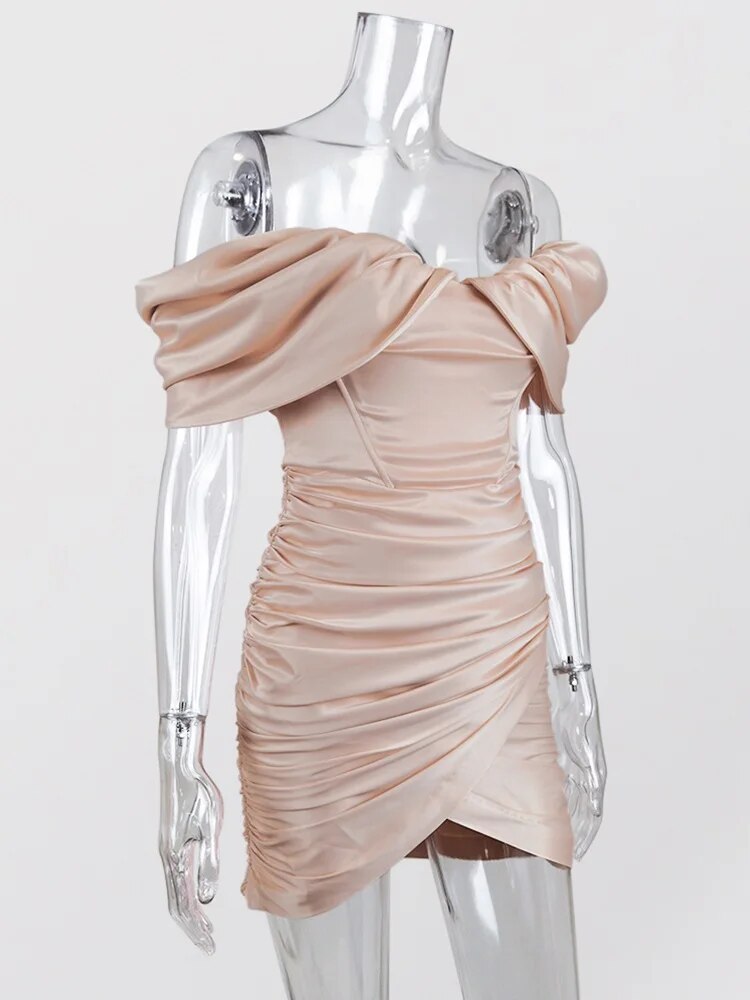 AIIZIE PINK TUBE TOP PLEATED MINI DRESS - product image