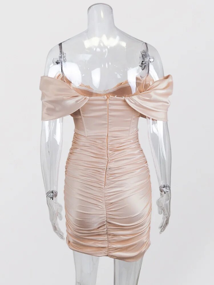 AIIZIE PINK TUBE TOP PLEATED MINI DRESS - product image