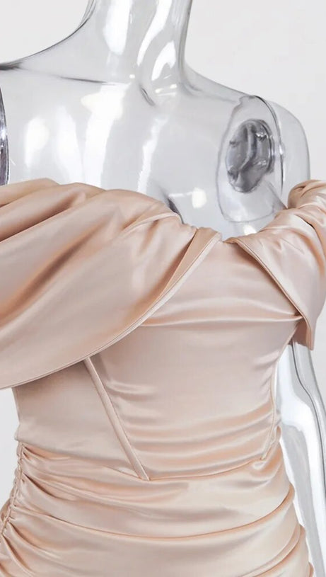 PINK TUBE TOP PLEATED MINI DRESS