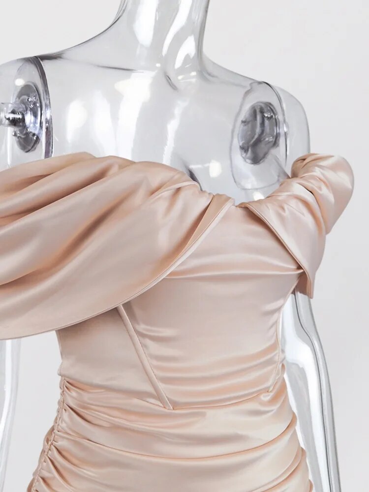 PINK TUBE-TOP MINIKLEID MIT PLISSEE 