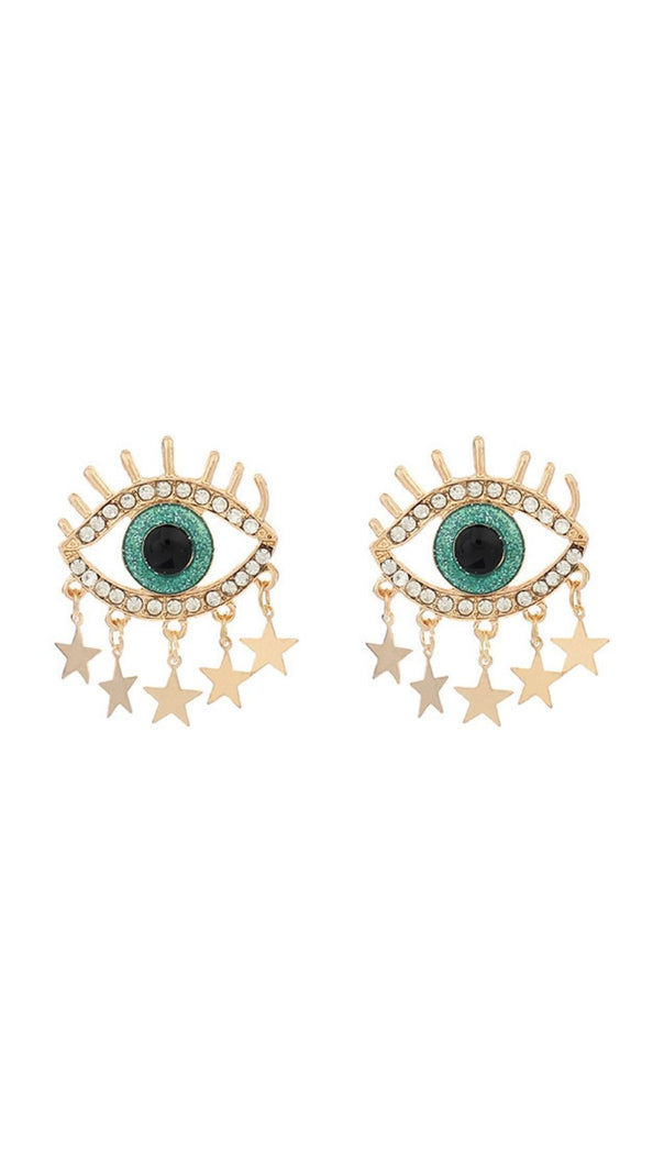 AIIZIE DEVIL'S EYE TASSEL EARRINGS - product image