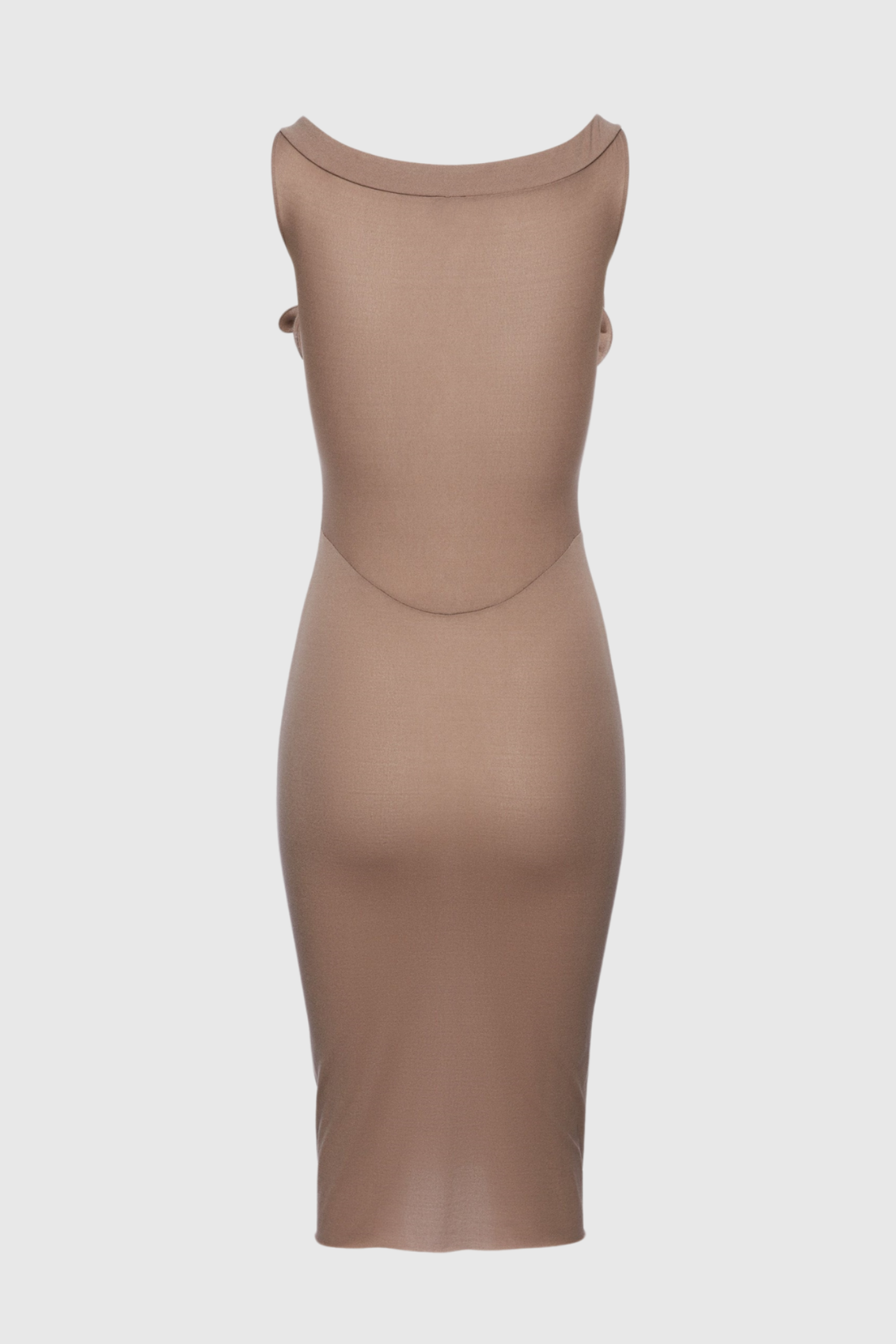 Dinella Floral Appliqué Corset Midi Dress in Grey