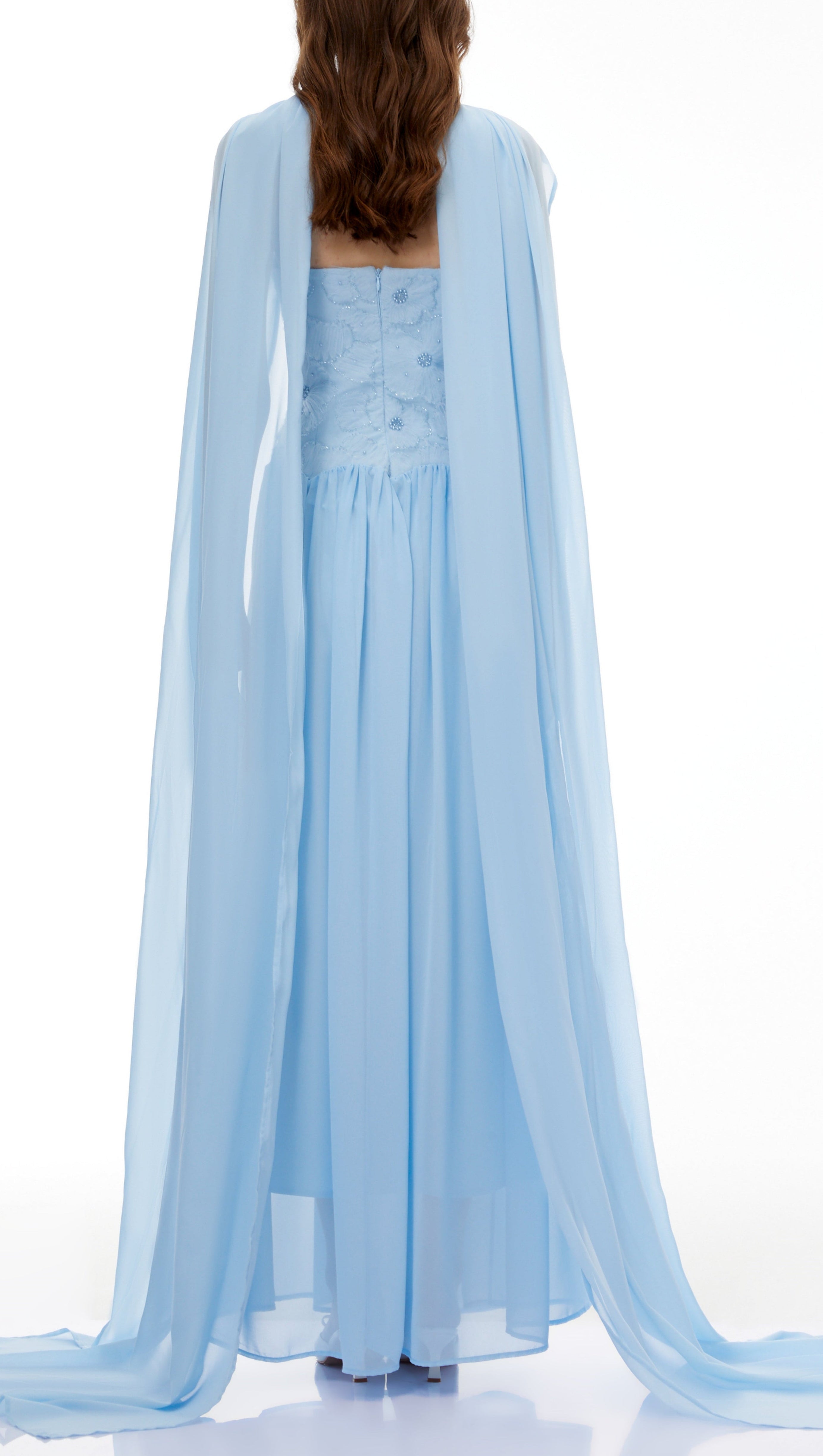 rebecca blue Floral Embroidered Pleated Maxi Dress