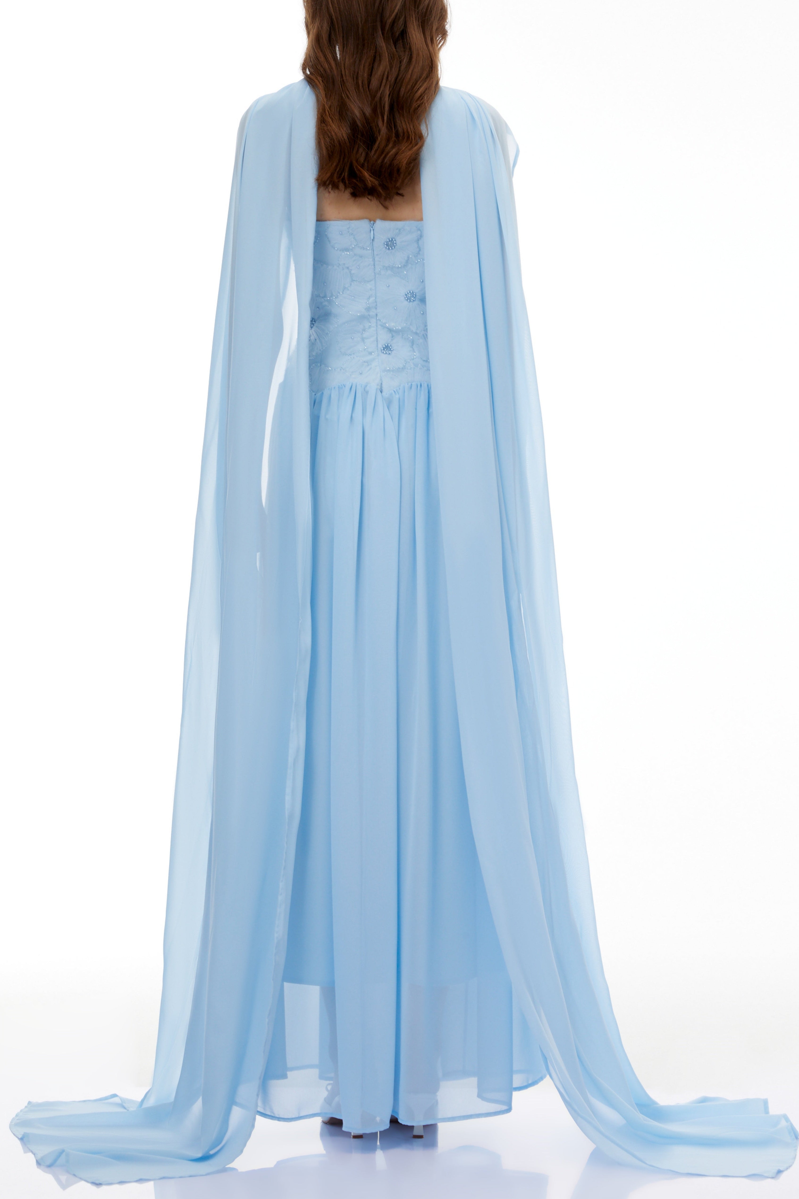 rebecca blue Floral Embroidered Pleated Maxi Dress