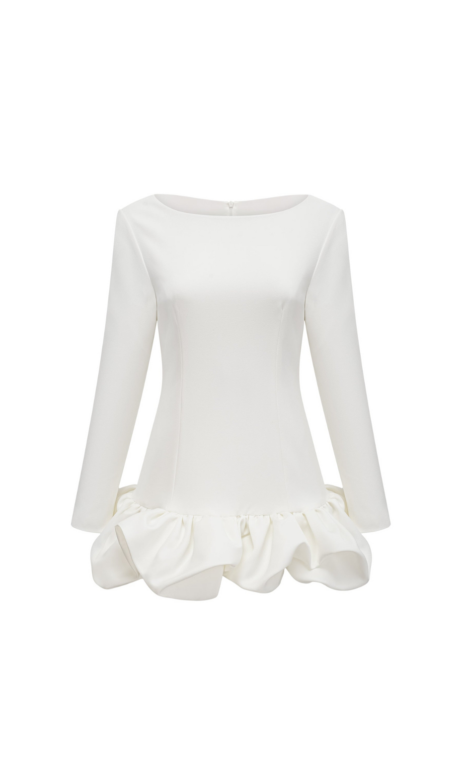 Elodie bubble-skirt mini dress in White