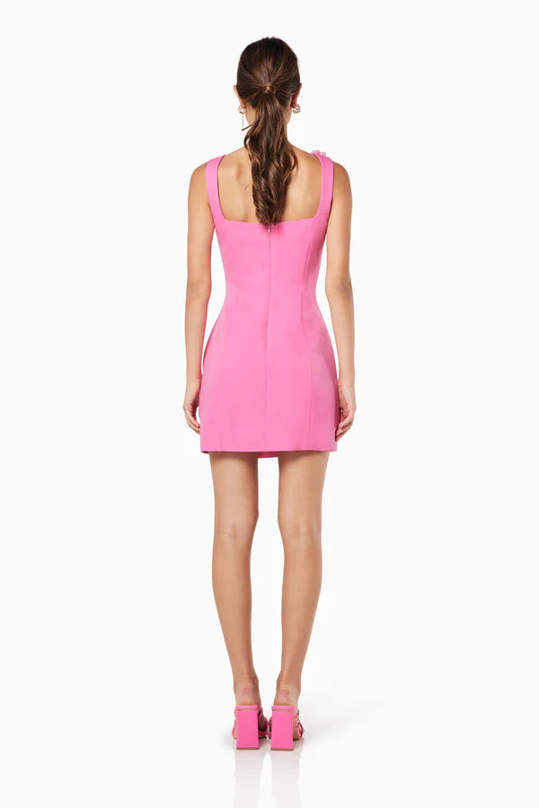 AIIZIE DILANNE FLORAL APPLIQUÉ MINI DRESS IN PINK - product image