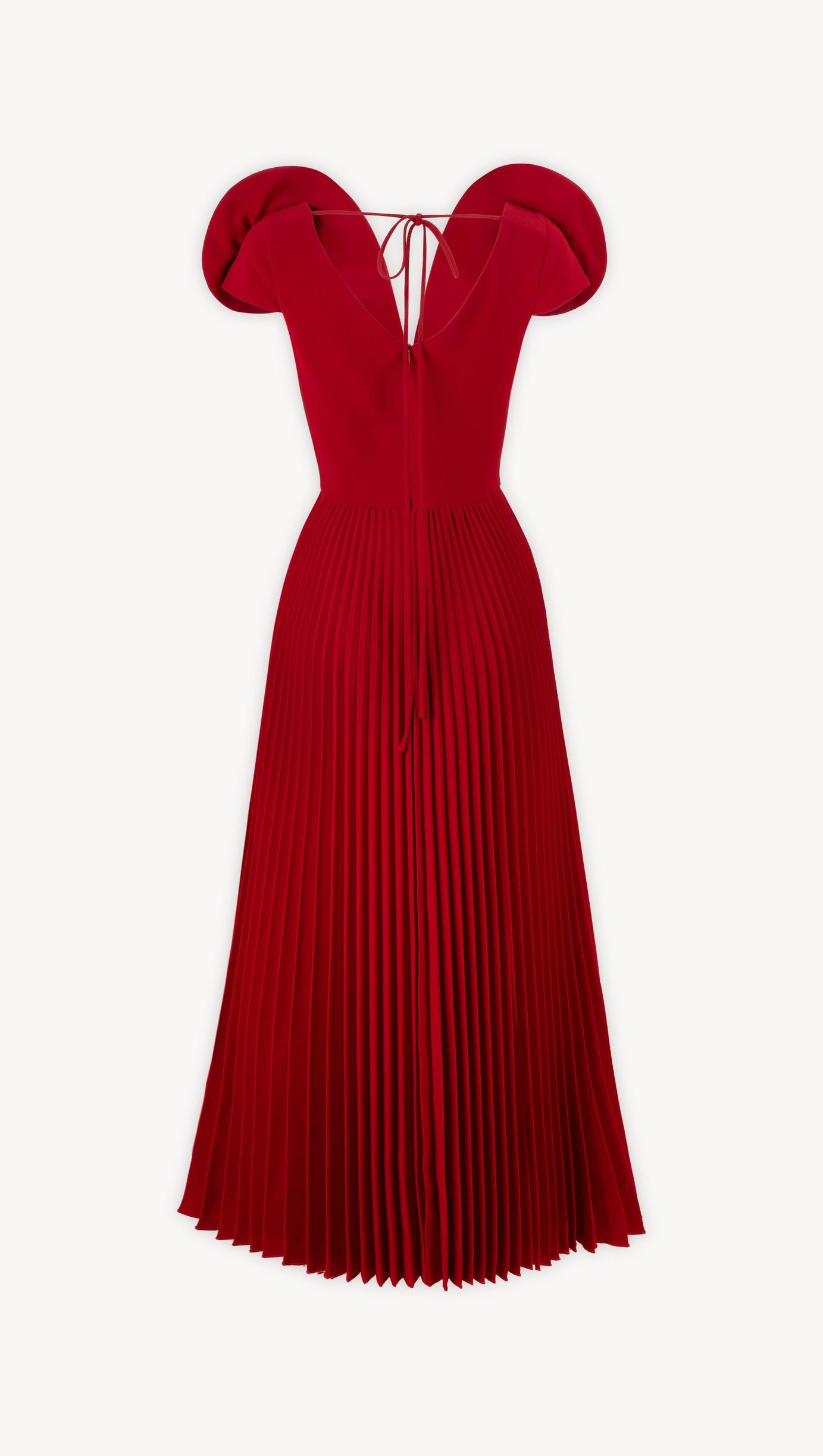 RHAPSODY FLORAL EMBELLISHED PLEATED MIDI DRESS