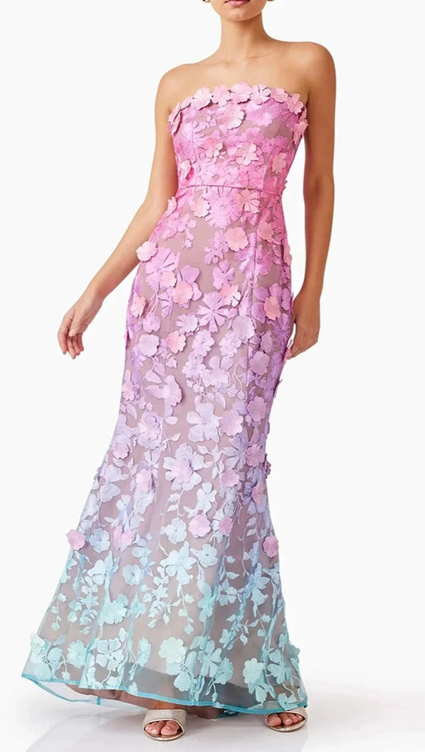 AIIZIE OFF-SHOULDER SLEEVELESS GRADIENT DRESS - product image