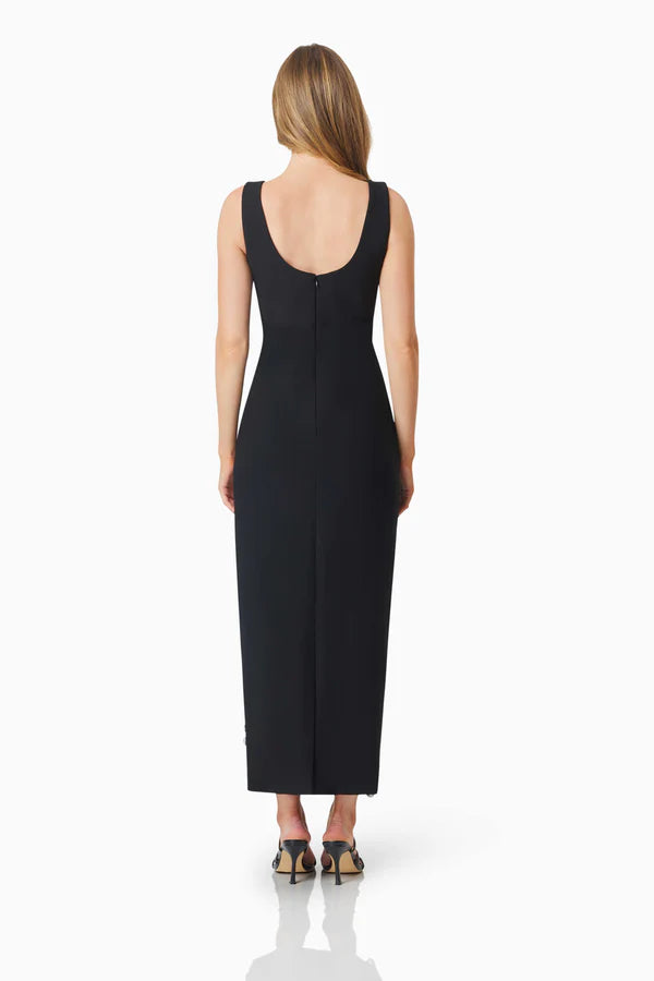 AIIZIE EDMARK FLOWER CRYSTAL EMBELLISHED MIDI BANDAGE DRESS - product image