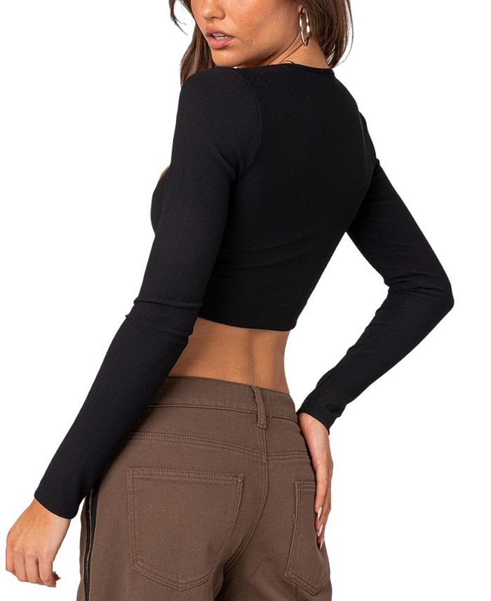 AIIZIE MILADY RIBBED CROP TOP - product image