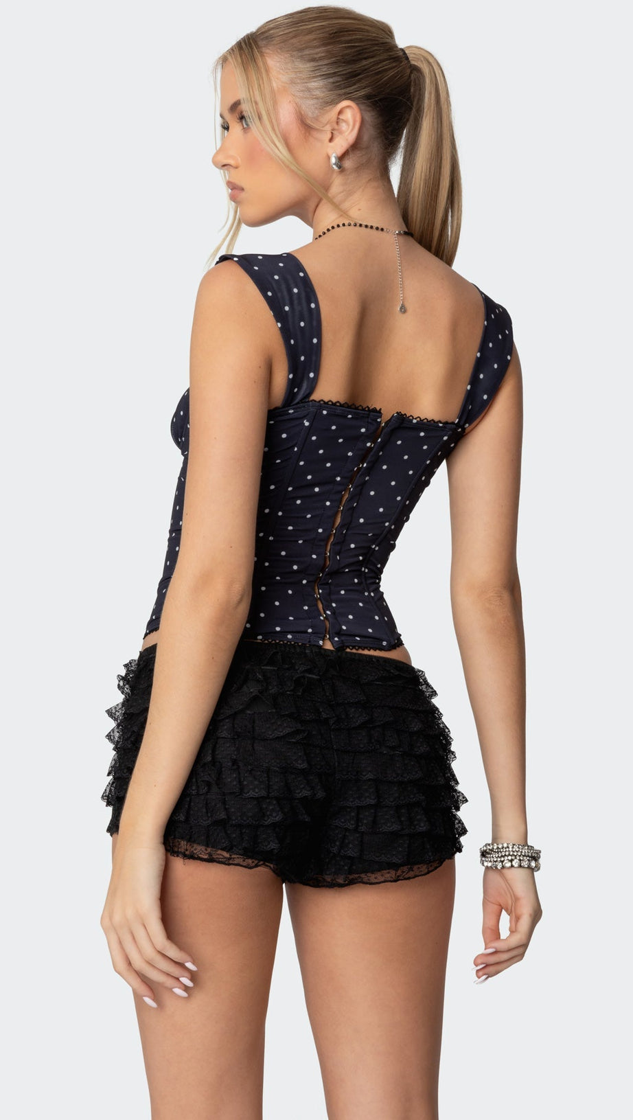 MARCELLA WIDE STRAP MESH CORSET