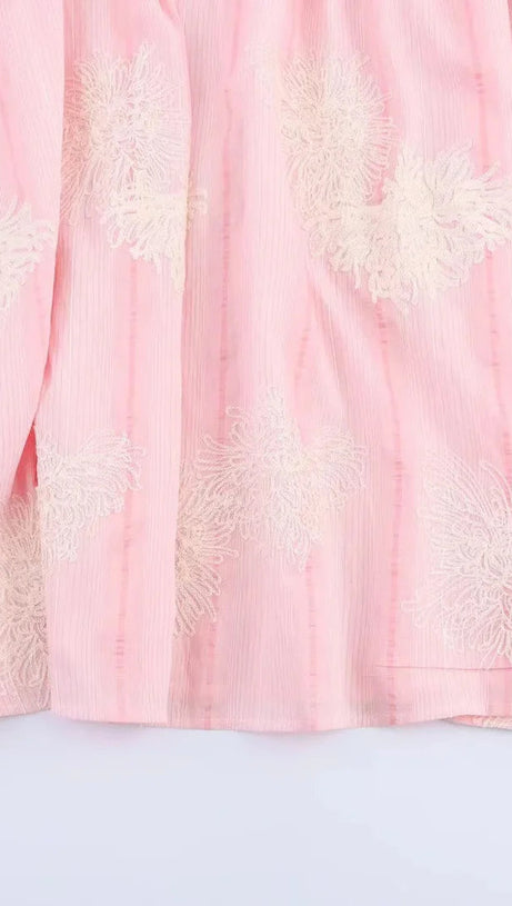 CROCHET SLEEVELESS BACKLESS MAXI DRESS IN PINK