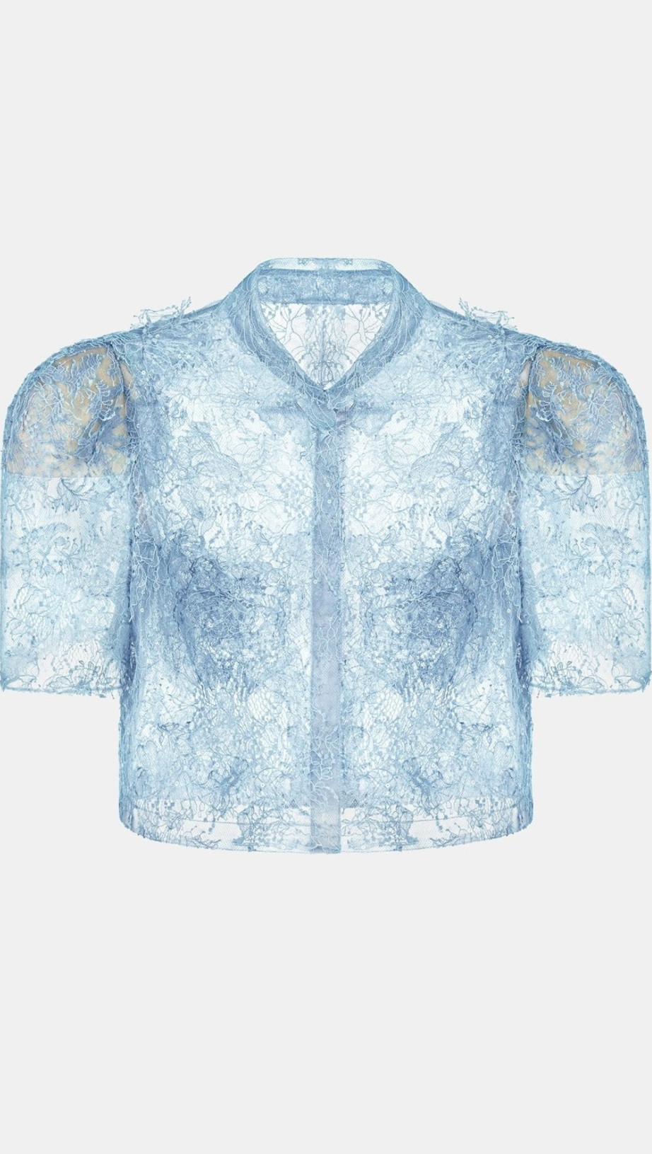 Elsea Lace Top & Mini Skirt Set - Blue