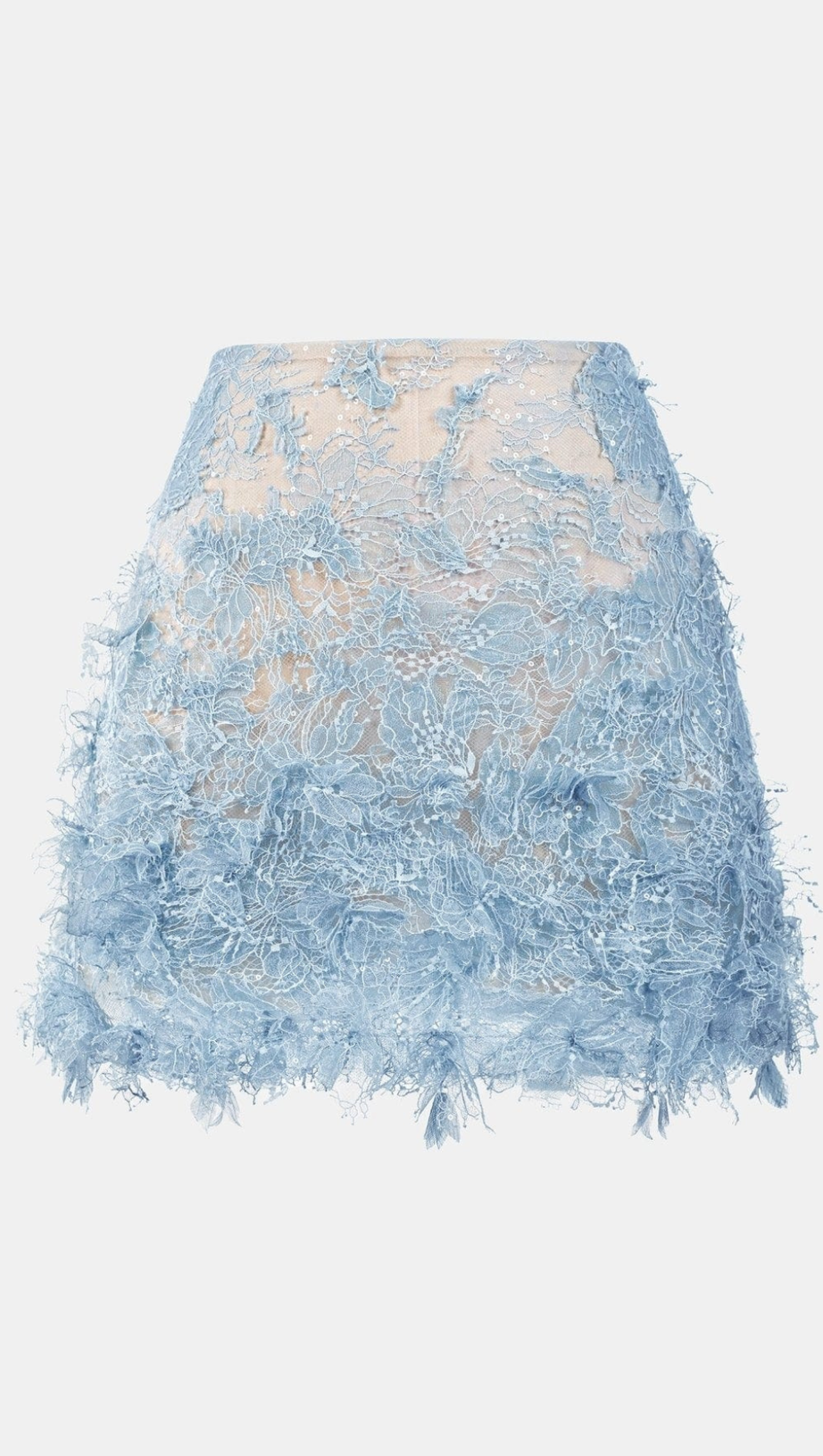 Elsea Lace Top & Mini Skirt Set - Blue