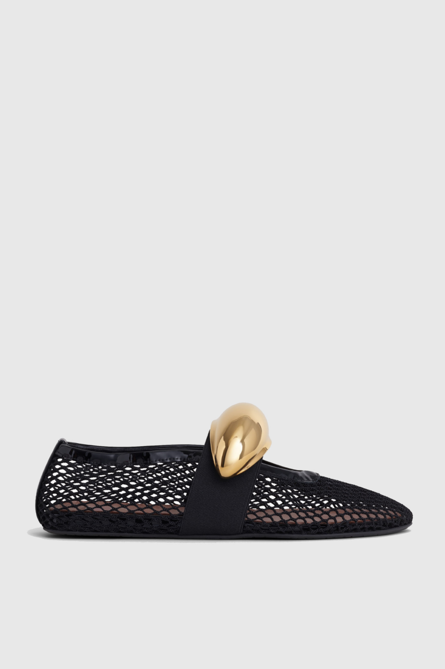 AIIZIE EMERSON HARDWARE BUCKLE FISHNET BALLET FLATS - product image