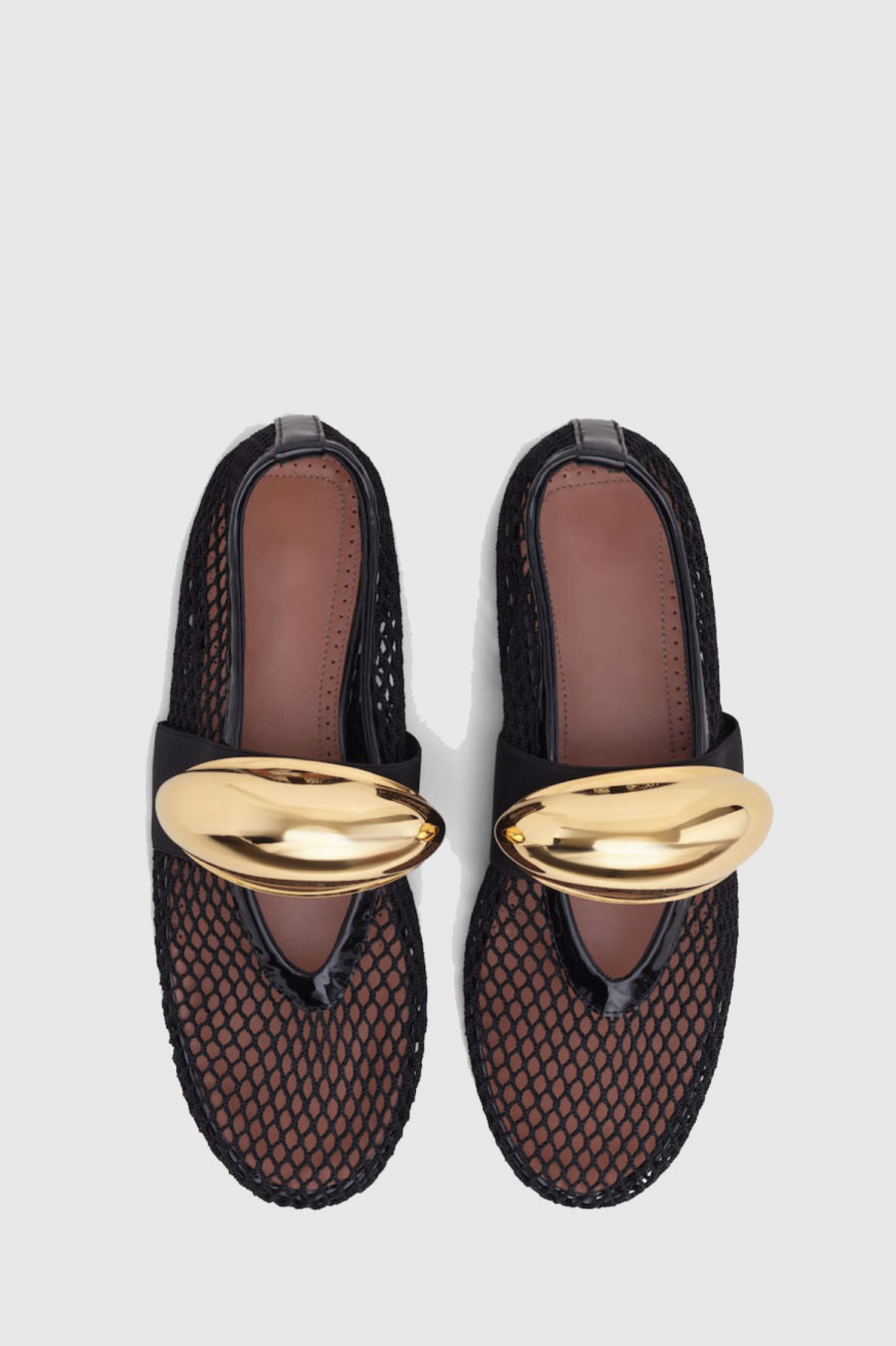 AIIZIE EMERSON HARDWARE BUCKLE FISHNET BALLET FLATS - product image