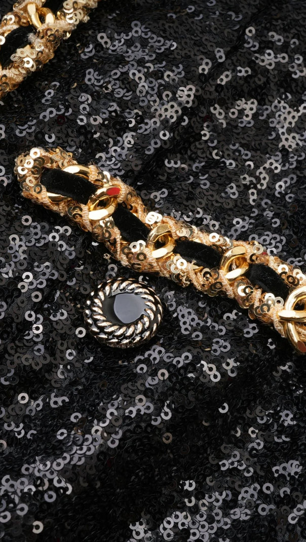 AIIZIE SEQUIN CHAIN STRAPLESS MINI DRESS - product image