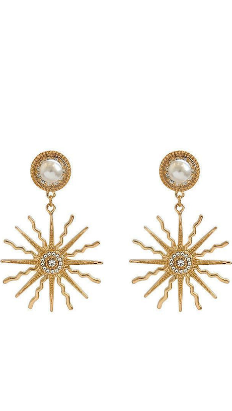 EVELINA PEARL SUN EARRINGS