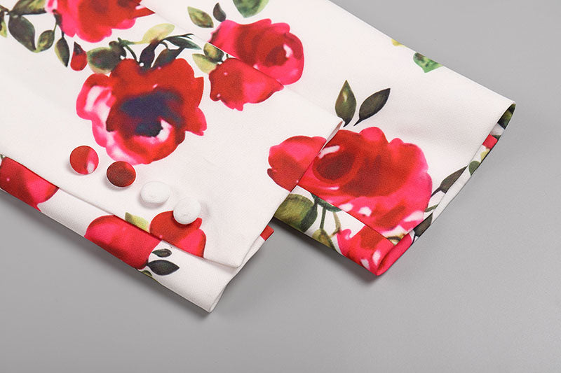 Bedrucktes Langarmhemd, Hosenträgerhose, Anzug