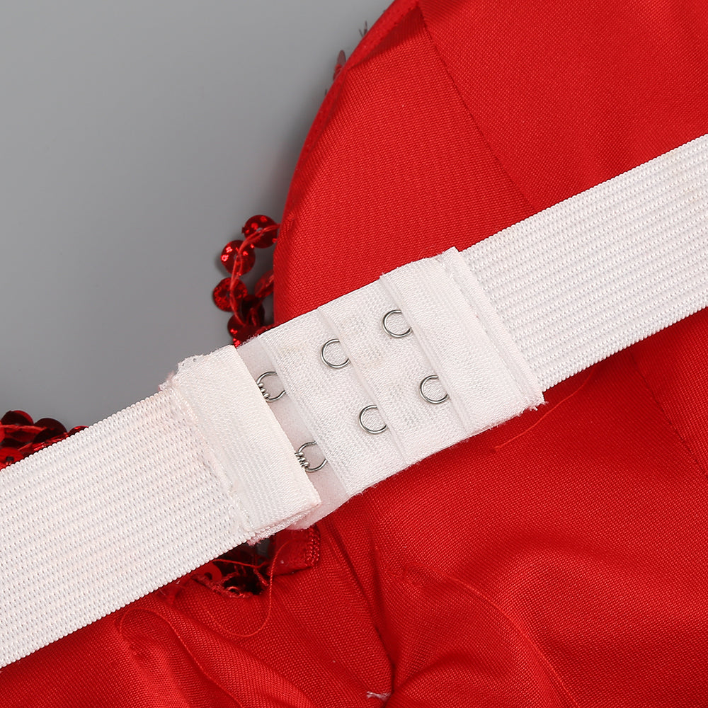 AIIZIE CRYSTAL-EMBELLISHED BOW CORSET MINI DRESS - product image