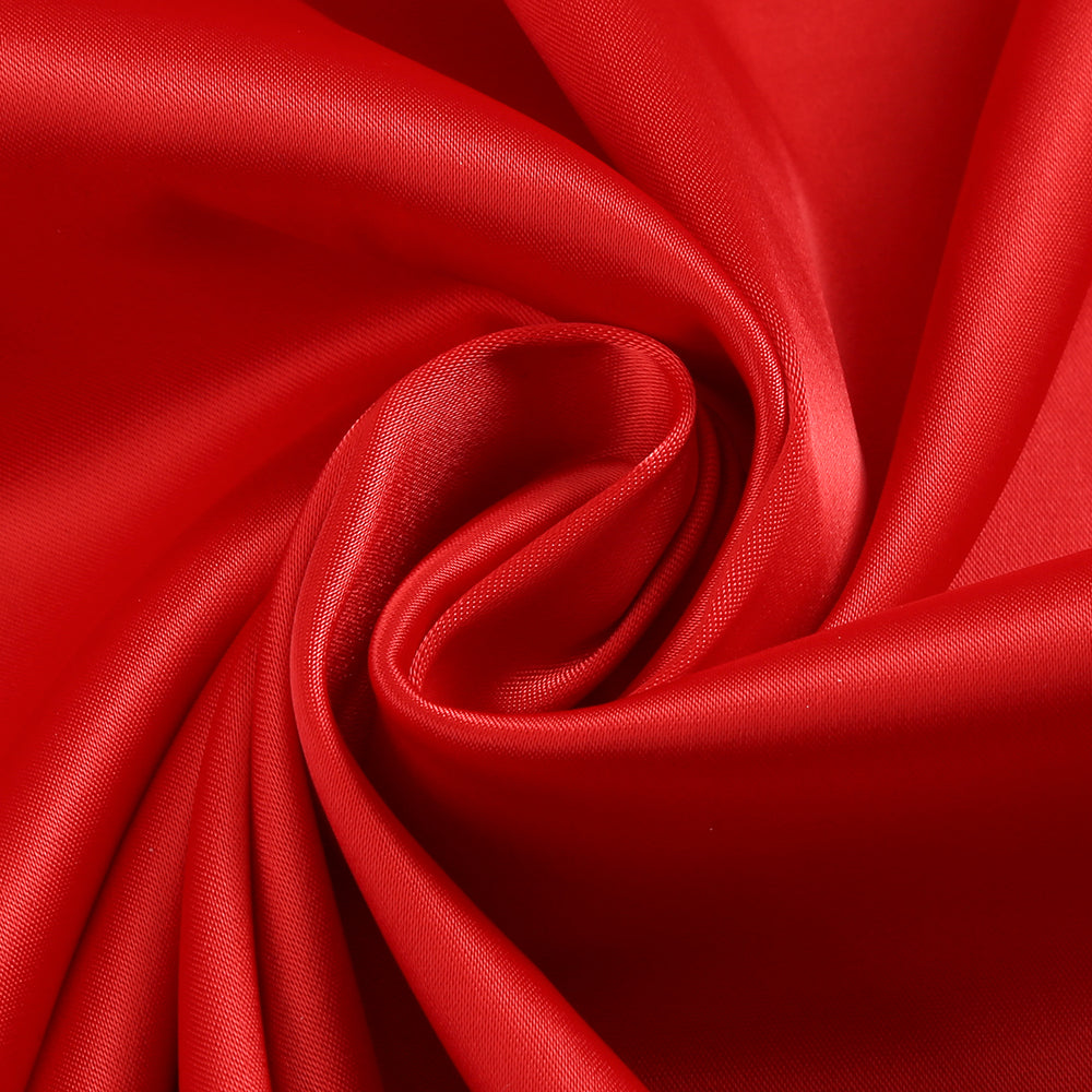 AIIZIE HALTER PLEATS SATIN MAXI DRESS IN RED - product image