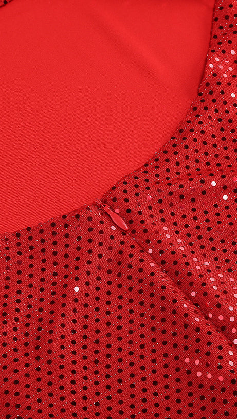 CRYSTAL-EMBELLISHED CUT-OUT MIDI DRESS