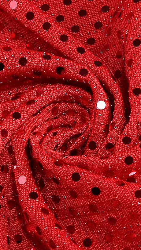 CRYSTAL-EMBELLISHED CUT-OUT MIDI DRESS