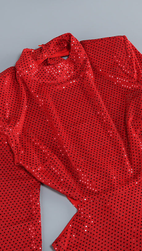 CRYSTAL-EMBELLISHED CUT-OUT MIDI DRESS