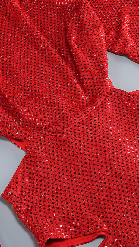 CRYSTAL-EMBELLISHED CUT-OUT MIDI DRESS