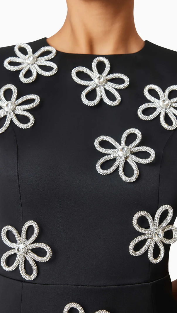 AIIZIE MAIARA DIAMANTE MINI DRESS IN BLACK - product image