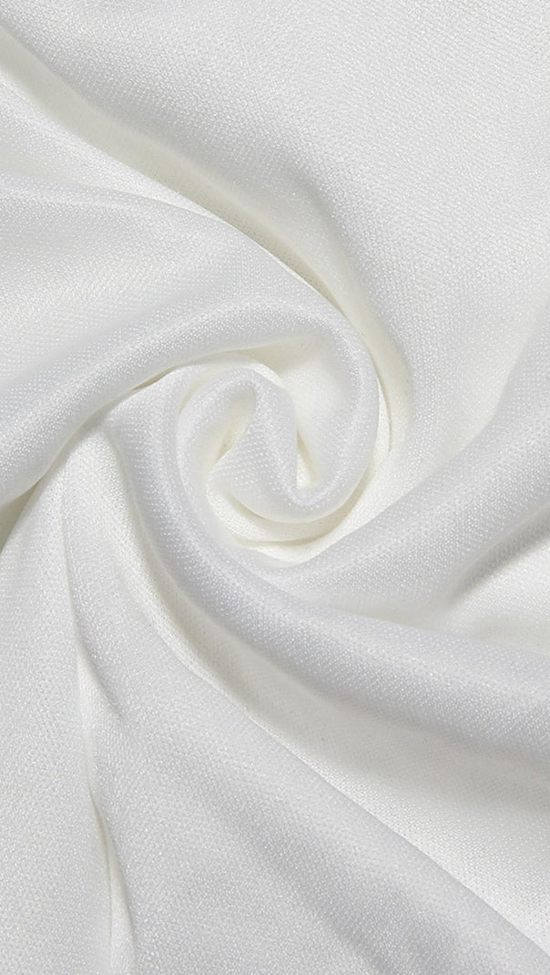 AIIZIE FISHBONE MIDI DRESS IN WHITE - product image