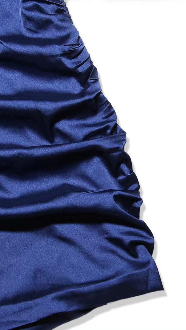 AIIZIE FISHBONE MINI DRESS IN BLUE - product image