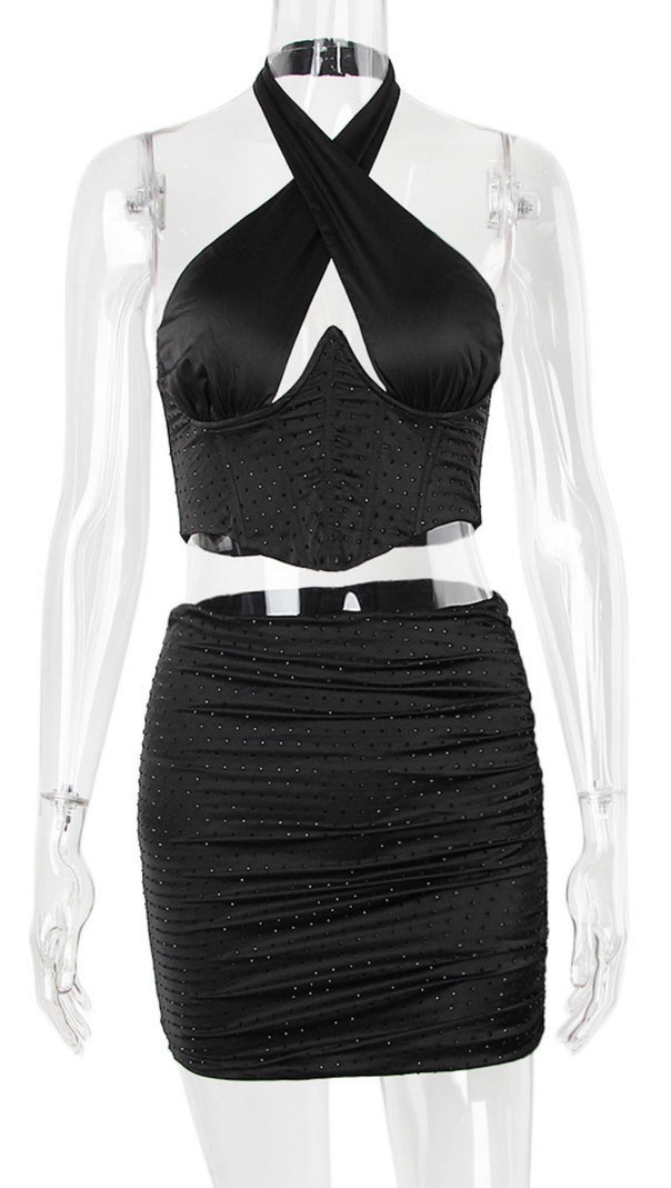 AIIZIE FISHBONE MINI DRESS IN PINK - product image