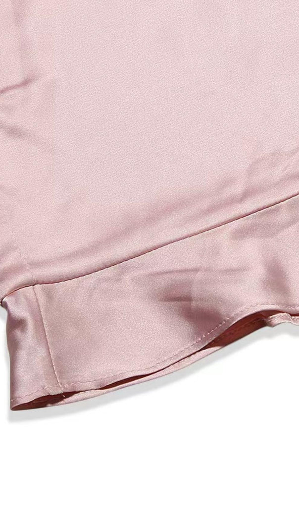 AIIZIE FISHBONE MINI DRESS IN PINK - product image
