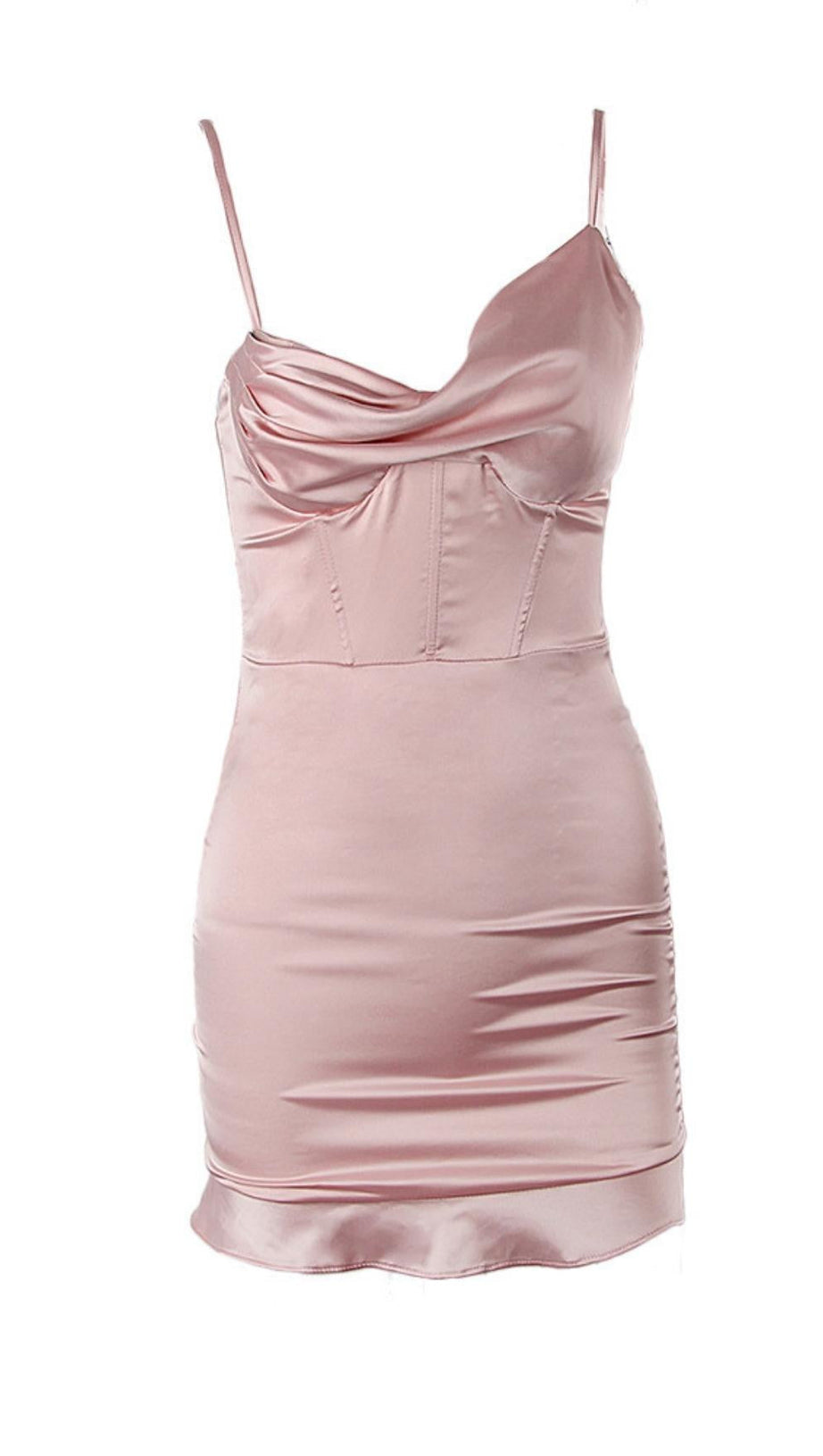 FISHBONE MINI DRESS IN PINK