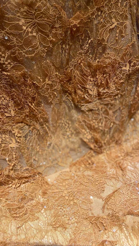 FLORAL AND RAMAGE EMBROIDERY MIDI DRESS