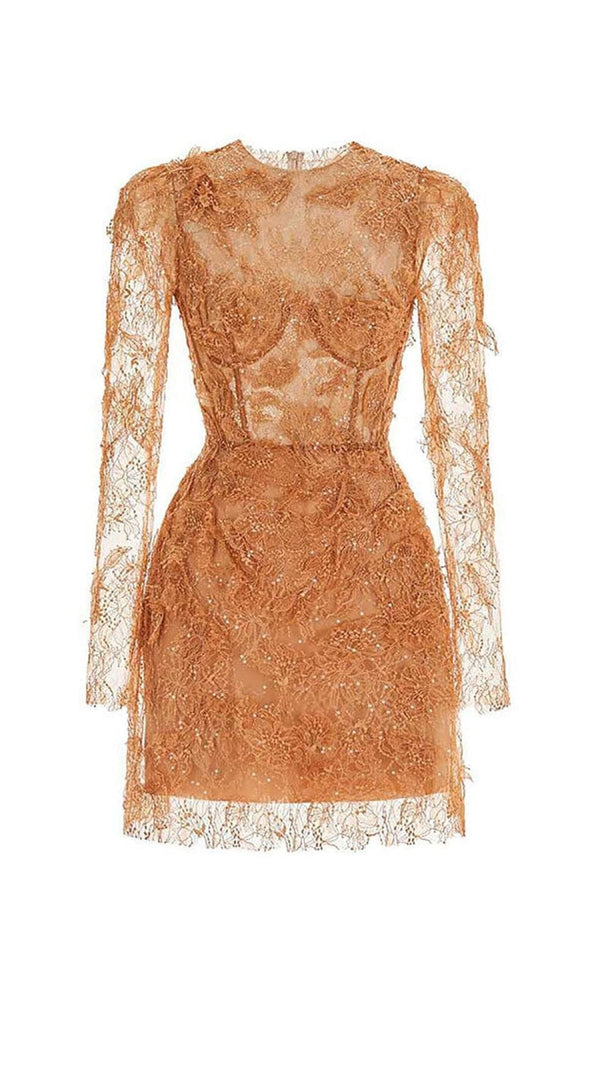 AIIZIE FLORAL AND RAMAGE EMBROIDERY MIDI DRESS - product image