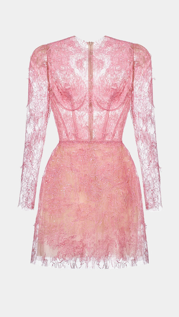 AIIZIE FLORAL AND RAMAGE EMBROIDERY MIDI DRESS - product image