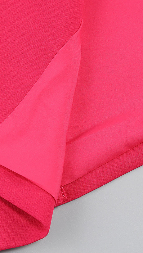 IRMA BLAZERANZÜGE MIT FEDERBESATZ IN ROSENROT