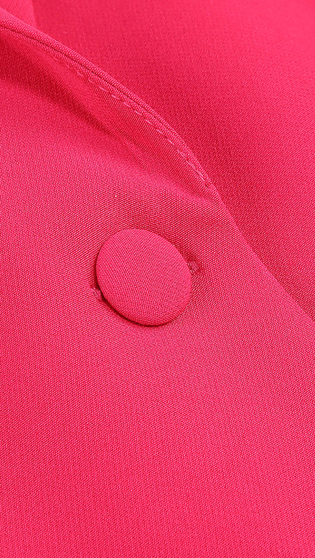 IRMA BLAZERANZÜGE MIT FEDERBESATZ IN ROSENROT